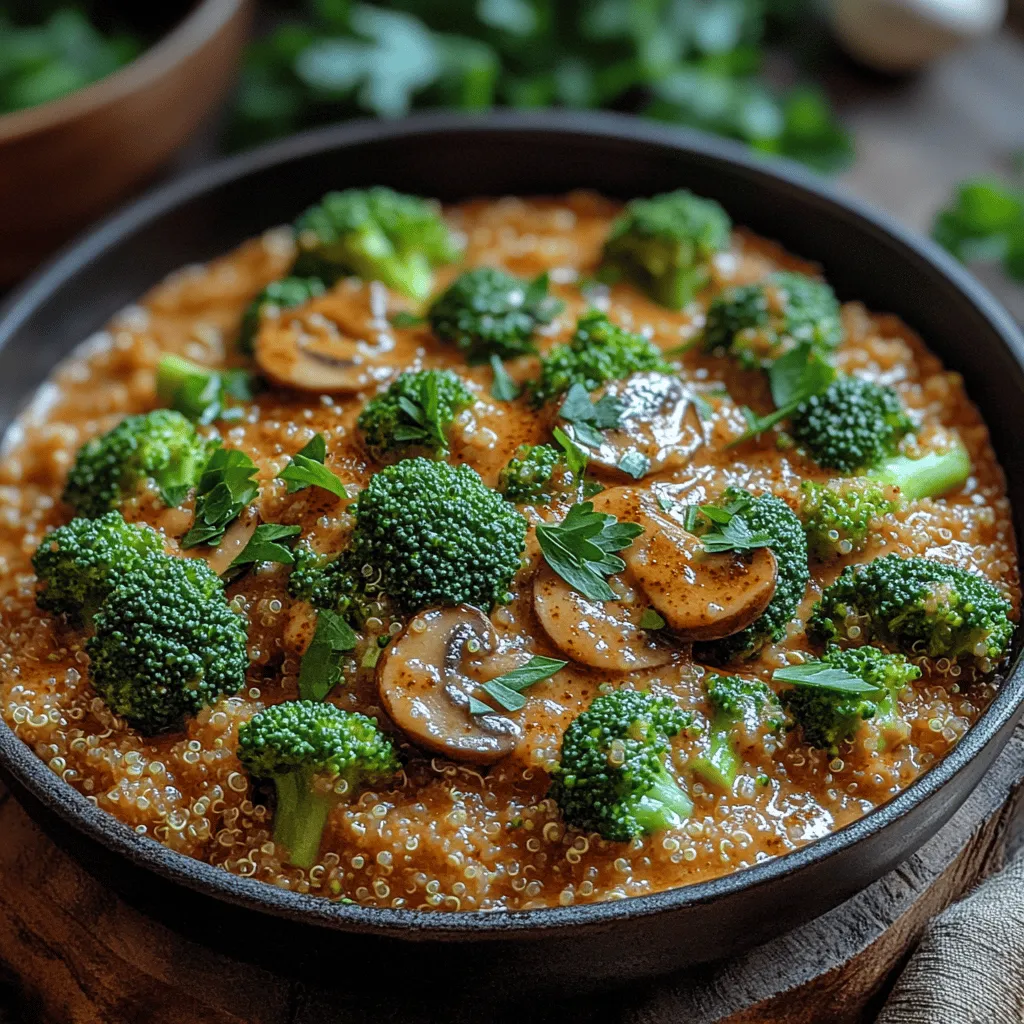 In the fast-paced world we live in, finding meals that are both nutritious and quick to prepare can be a challenge. The Creamy Broccoli Quinoa Skillet stands out as a perfect solution for busy individuals and families seeking a wholesome dish without sacrificing flavor. This one-pan meal brings together the earthy flavors of quinoa and vibrant broccoli, creating a dish that’s not only satisfying but also loaded with nutrients. Whether you're a seasoned chef or a novice in the kitchen, this recipe is designed to fit effortlessly into your routine while nourishing your body.