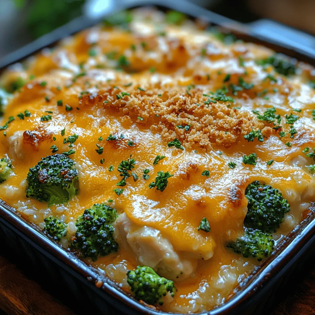 When it comes to comfort food, few dishes evoke the same sense of warmth and satisfaction as a hearty casserole. The Cheesy Chicken Broccoli Rice Bake is a quintessential family meal that combines tender chicken, vibrant broccoli, and fluffy rice, all enveloped in a creamy, cheesy sauce. This dish not only delivers a delightful mix of flavors and textures but also brings families together around the dinner table, making it an ideal choice for weeknight dinners or special occasions.