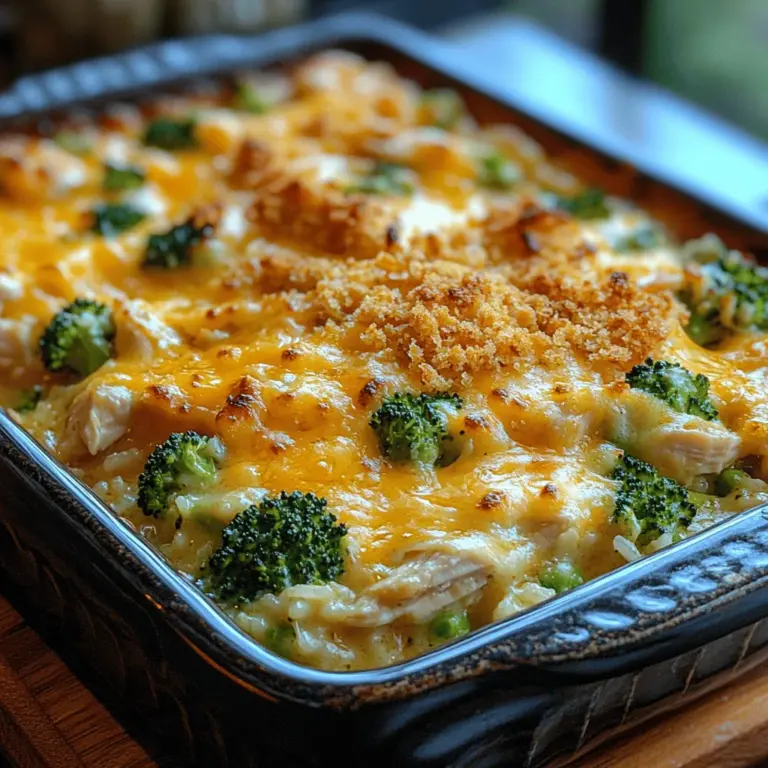 When it comes to comfort food, few dishes evoke the same sense of warmth and satisfaction as a hearty casserole. The Cheesy Chicken Broccoli Rice Bake is a quintessential family meal that combines tender chicken, vibrant broccoli, and fluffy rice, all enveloped in a creamy, cheesy sauce. This dish not only delivers a delightful mix of flavors and textures but also brings families together around the dinner table, making it an ideal choice for weeknight dinners or special occasions.