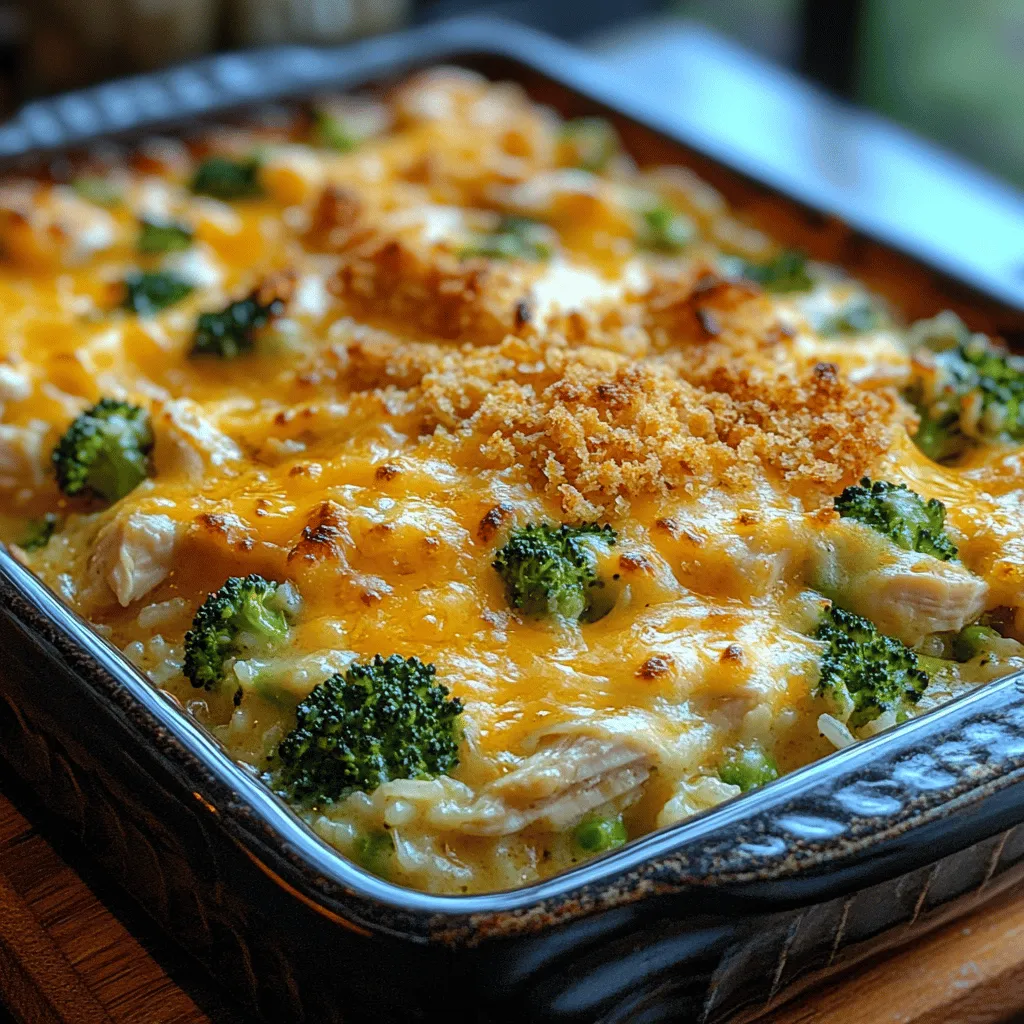 When it comes to comfort food, few dishes evoke the same sense of warmth and satisfaction as a hearty casserole. The Cheesy Chicken Broccoli Rice Bake is a quintessential family meal that combines tender chicken, vibrant broccoli, and fluffy rice, all enveloped in a creamy, cheesy sauce. This dish not only delivers a delightful mix of flavors and textures but also brings families together around the dinner table, making it an ideal choice for weeknight dinners or special occasions.
