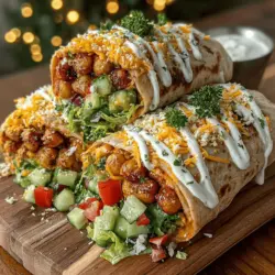 Spicy Buffalo Chickpea & Cheddar Wraps: A Flavorful Journey