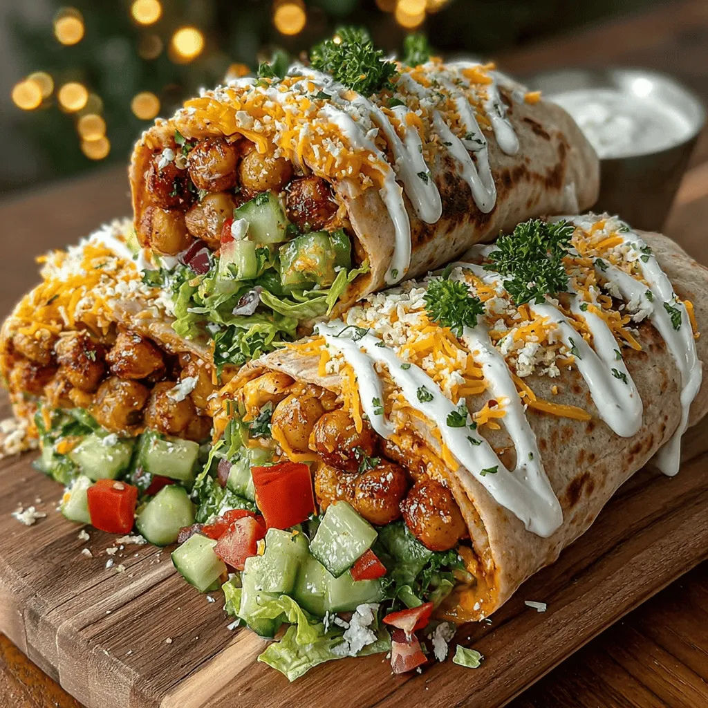 Spicy Buffalo Chickpea & Cheddar Wraps: A Flavorful Journey