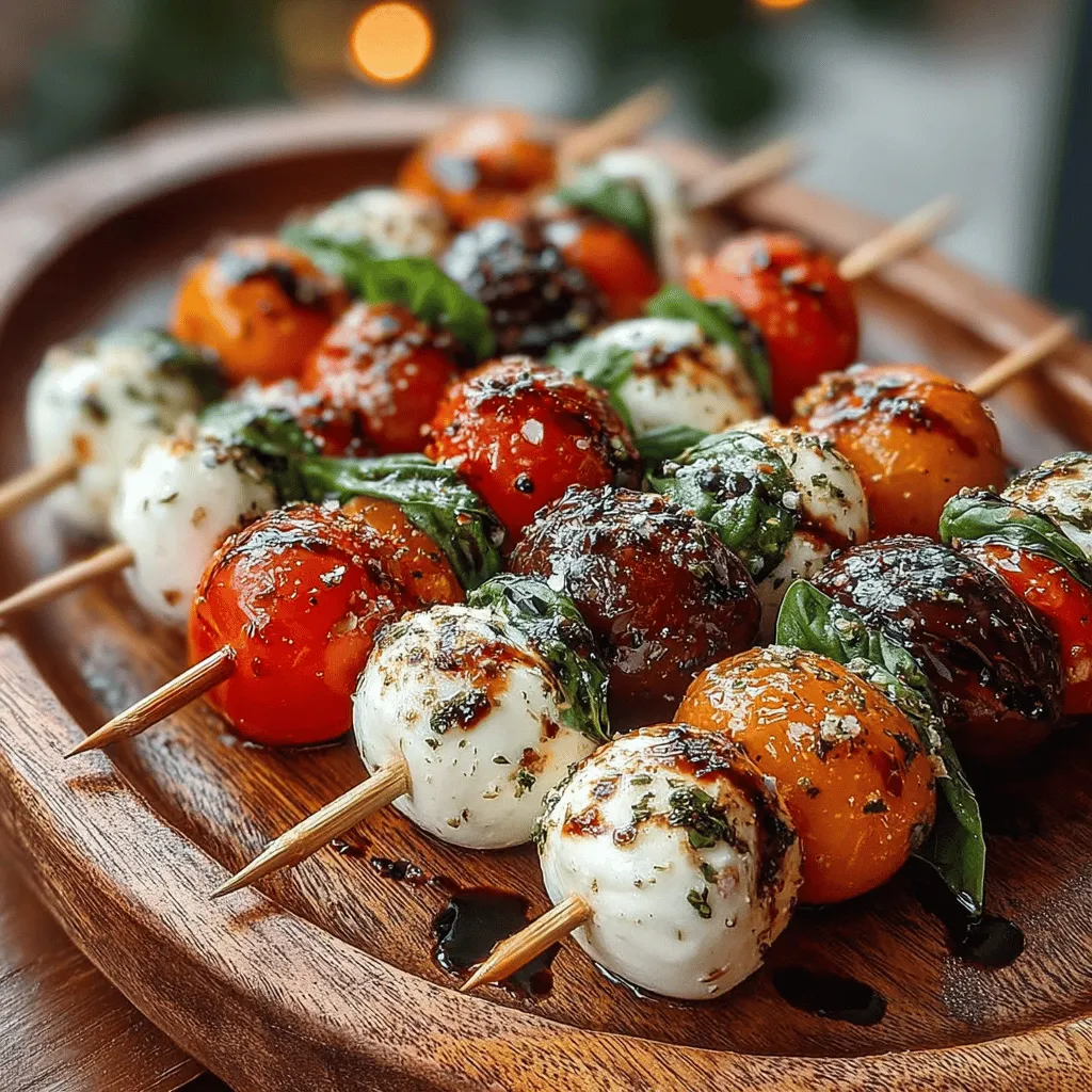 Tomato Mozzarella Skewers are a delightful, fresh appetizer that perfectly embodies the flavors of summer. These vibrant skewers, featuring juicy cherry tomatoes, creamy mozzarella, and fragrant basil, offer a burst of freshness in every bite. With their eye-catching presentation and tantalizing taste, they are not only a feast for the palate but also for the eyes, making them an ideal choice for any gathering.
