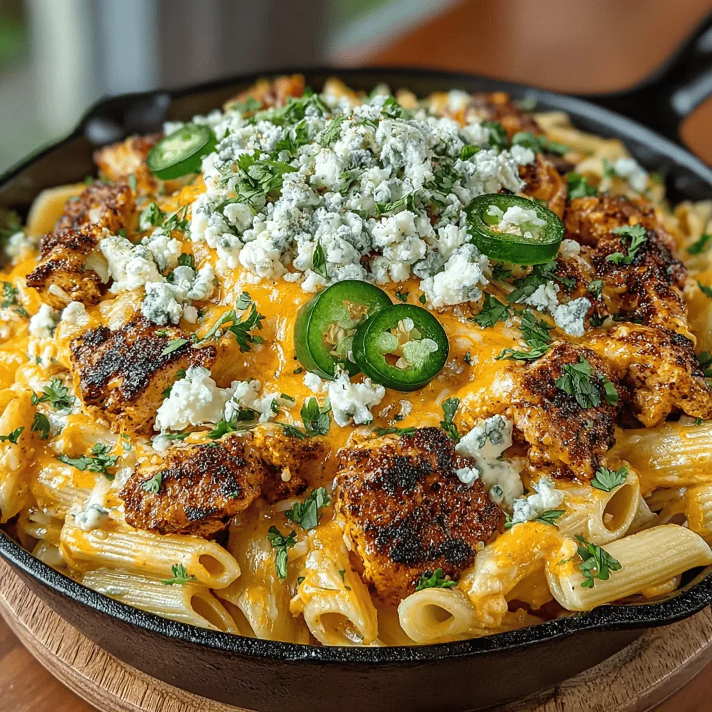 Buffalo Chicken Jalapeño Pasta Skillet Recipe