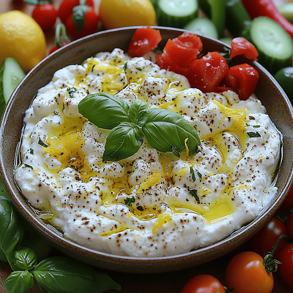 When it comes to elevating your appetizer game, the Zesty Lemon Ricotta Delight stands out as a must-try dish. This creamy, tangy dip is not only visually appealing but also tantalizing to the taste buds. With its vibrant flavors and smooth texture, it's perfect for a variety of occasions—whether you're hosting a casual get-together, a formal dinner party, or simply looking for a light snack. The combination of fresh ingredients and seasonal flavors makes this dish a delightful addition to any table, inviting guests to indulge in its refreshing essence.