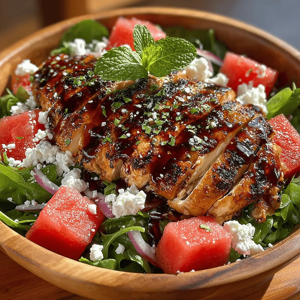 As the warmer months approach, the craving for light, refreshing meals becomes paramount. One dish that perfectly embodies the essence of summer is the Grilled Chicken & Watermelon Salad. This vibrant salad combines the savory flavors of grilled chicken with the sweet and juicy burst of fresh watermelon, creating a delightful contrast that tantalizes the taste buds. Ideal for backyard barbecues, picnics, or a quick weeknight dinner, this recipe showcases the beauty of seasonal ingredients while providing a satisfying meal that doesn’t skimp on flavor.