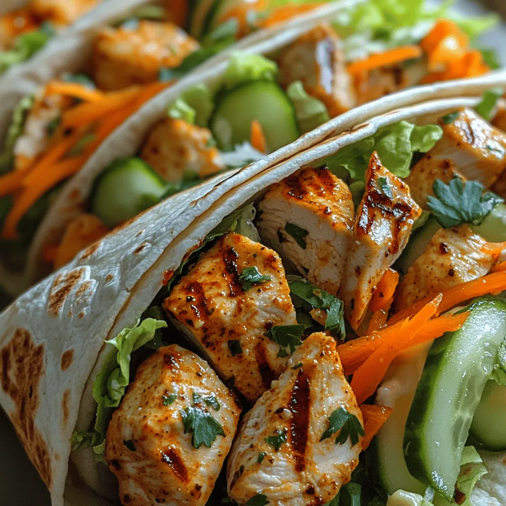 Fiery Sriracha Chicken Wraps are a culinary delight that combines bold flavors and vibrant ingredients into a convenient meal that can be enjoyed any time of the day. This dish has gained popularity among food enthusiasts for its unique ability to balance spiciness with savory notes, while also incorporating refreshing textures from fresh vegetables. Whether it's a quick lunch, a satisfying dinner, or a fun addition to a gathering, these wraps appeal to everyone from spice aficionados to those seeking a flavorful, filling option.