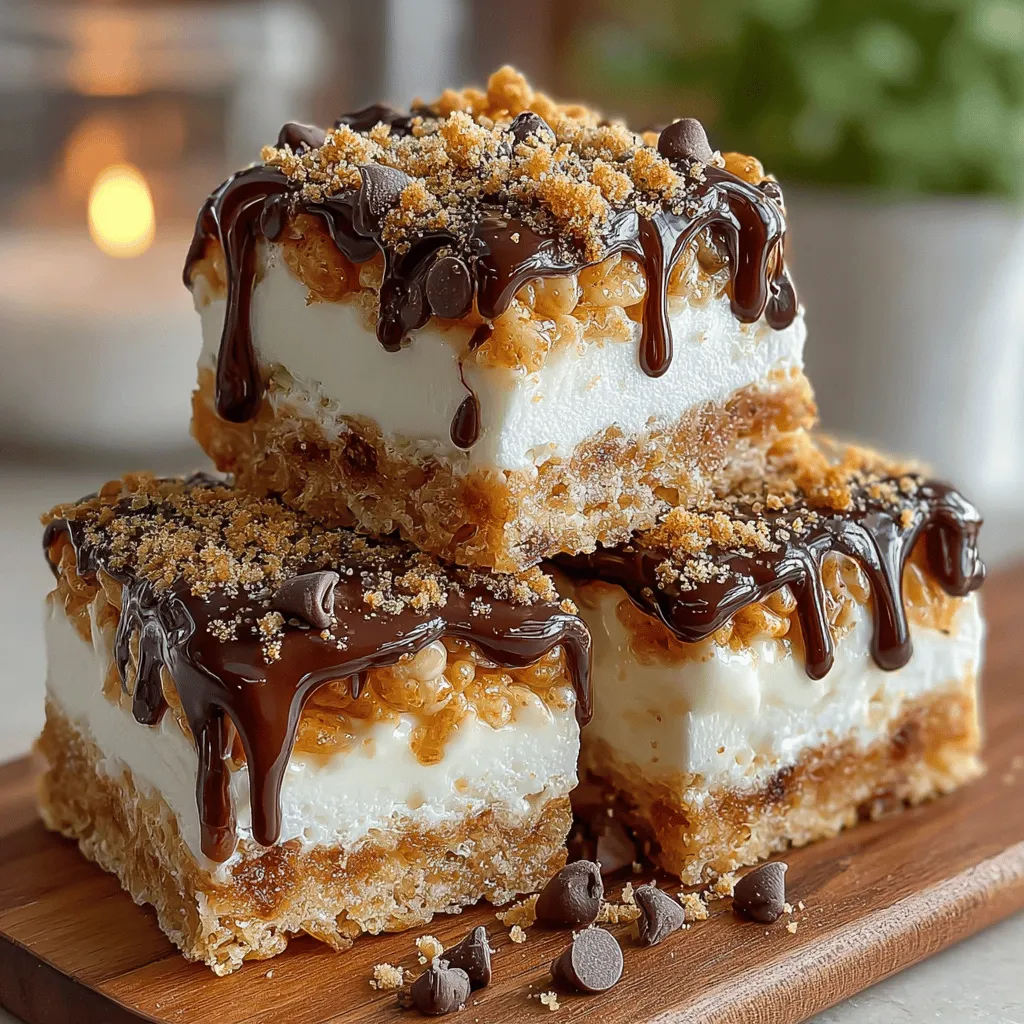 If you’ve ever experienced the joy of roasting marshmallows over a campfire, you’re likely familiar with the iconic combination of graham crackers, gooey marshmallows, and melted chocolate that creates the beloved treat known as s’mores. However, what if you could capture that same delightful flavor without the need for a campfire? Enter S’mores Delight: No-Bake Rice Krispie Treats—an innovative dessert that marries the nostalgic flavors of s’mores with the ease and convenience of a no-bake recipe. Perfect for warm summer days or quick sweet cravings, this treat not only satisfies your sweet tooth but also brings back fond childhood memories.
