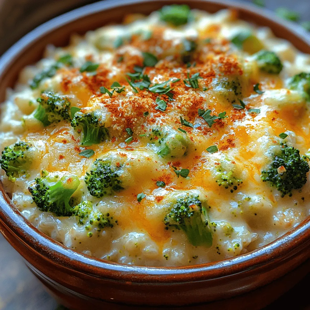 When it comes to comfort food, few dishes can rival the warmth and satisfaction of a well-made casserole. Among the myriad options available, the Cheesy Bliss: Creamy Broccoli Rice Casserole stands out, not only for its delightful combination of flavors but also for its ability to bring families together around the dinner table. This dish encapsulates the essence of home cooking—simple, hearty, and irresistibly delicious. The creamy texture paired with the rich, cheesy flavor and the nutritious crunch of broccoli creates a harmonious balance that makes this casserole a favorite for many.