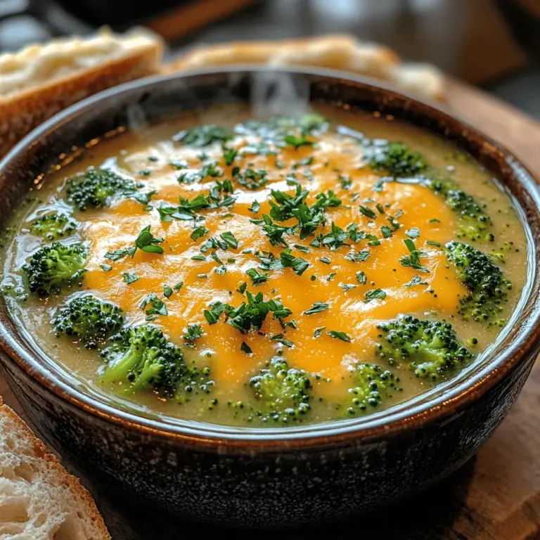 In the world of comfort foods, few dishes can rival a warm bowl of Cheesy Broccoli Bliss Soup. This creamy, rich, and flavorful soup not only satisfies your taste buds but also packs a nutritional punch with fresh broccoli and cheese. Perfect for a chilly day or as a hearty meal option, this recipe is designed to be both simple and rewarding. Cheesy Broccoli Bliss Soup is not just a treat for the palate; it also serves as a wholesome dish that can be enjoyed by the entire family.