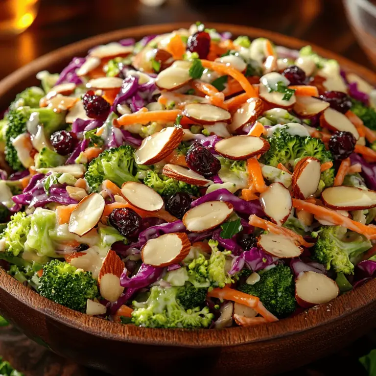 Salads have long been celebrated as a cornerstone of healthy eating, offering a refreshing way to incorporate a variety of nutrients into our diets. Among the myriad of salad options available, slaw salads stand out for their unique texture and crunch, providing a delightful contrast to more traditional leafy green salads. One such slaw that has gained popularity for its vibrant colors and nutritional benefits is the Crunchy Broccoli Slaw Salad. This dish combines the healthful properties of broccoli with a medley of other crunchy vegetables and toppings, making it not only a feast for the eyes but also a powerhouse of nutrition.