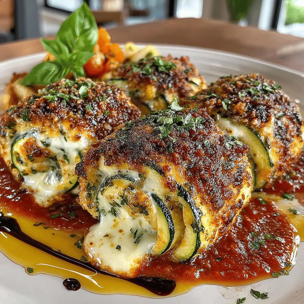 As the culinary world evolves, so does our approach to healthy eating. One recipe that beautifully embodies this trend is Herbed Ricotta Zucchini Rollatini. This delightful dish not only showcases the vibrant flavors of fresh ingredients but also offers a nutritious alternative to traditional pasta dishes. With its creamy ricotta filling, tender zucchini, and a touch of savory marinara, Herbed Ricotta Zucchini Rollatini is the perfect centerpiece for a family dinner or a special occasion, appealing to both vegetarians and those simply looking to incorporate more wholesome meals into their diet.