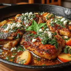 Sweet Summer Delight: Peach Basil Chicken Skillet