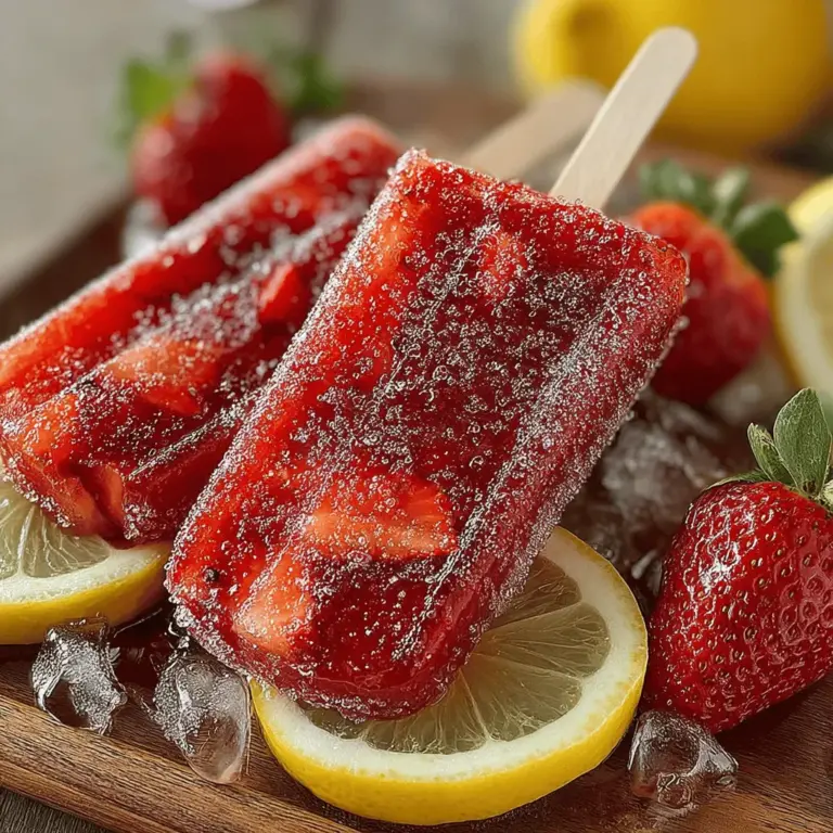 One of the secrets to elevating your Strawberry Lemonade Bliss Popsicles is the addition of lemon zest. This tiny powerhouse of flavor packs a citrusy punch that complements the sweetness of the strawberries beautifully. Zesting the lemon releases essential oils that add a fragrant aroma and a more vibrant lemon taste than juice alone. When you incorporate lemon zest into your popsicle mixture, it enhances the overall flavor profile, bringing a refreshing brightness that is perfect for summer treats.