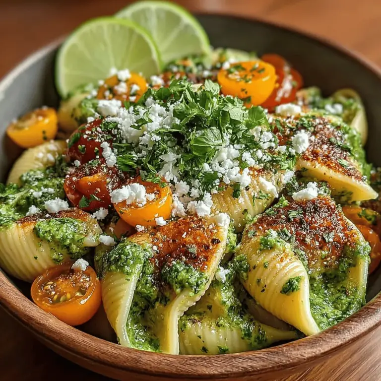 If you're a pasta lover looking for a fresh twist on your favorite dishes, then Creamy Avocado Cilantro Pasta Shells may just become your new go-to recipe. This delightful dish features jumbo pasta shells enveloped in a vibrant, creamy sauce made from ripe avocados and fresh cilantro. It's not only visually appealing but also a nutritious option that can cater to various dietary preferences. Whether you're seeking a light meal for a warm day or a satisfying dish that can be enjoyed cold, this recipe is designed for convenience and flavor.