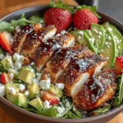 Balsamic Roasted Strawberry Chicken Salad