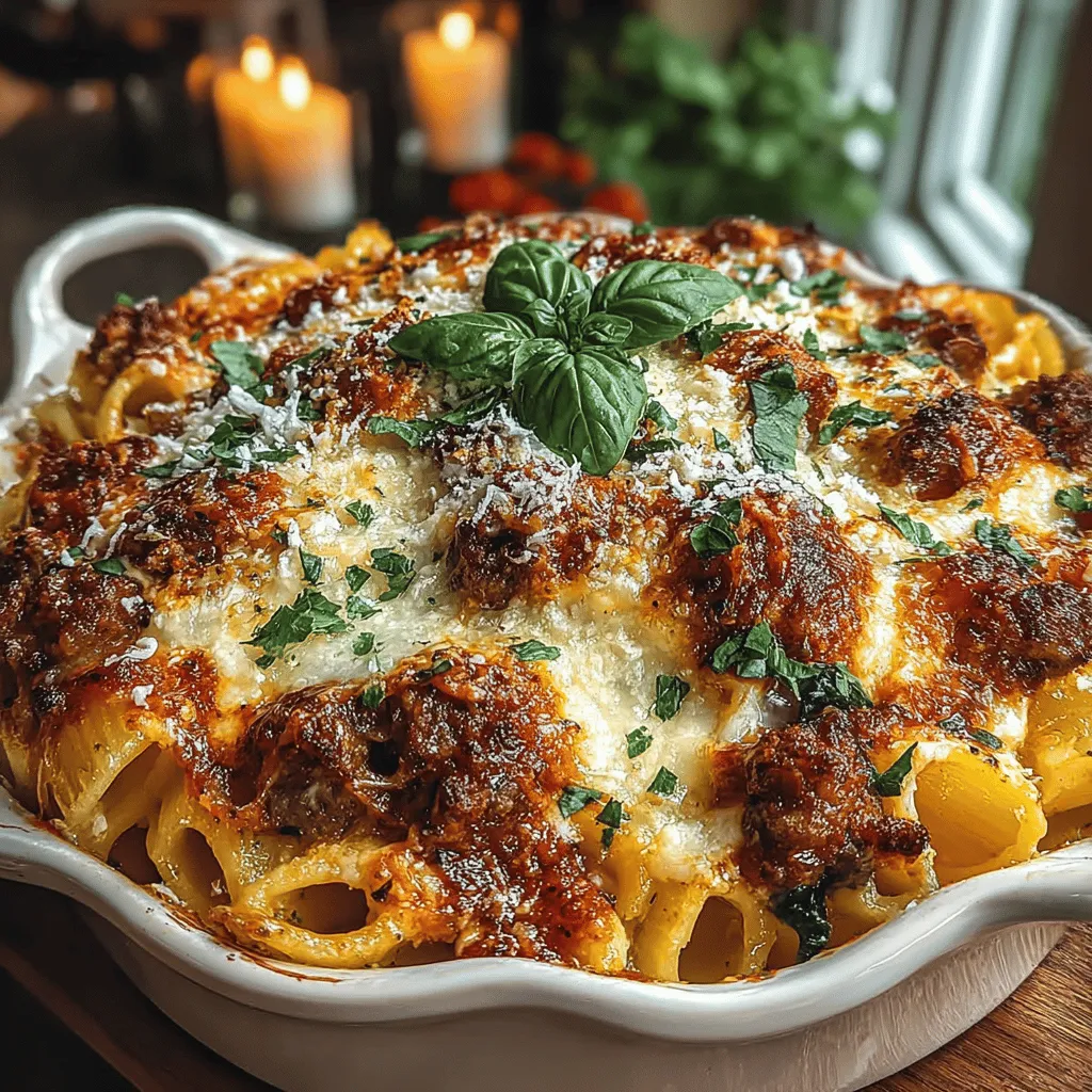 Spinach & Sausage Ziti Delight