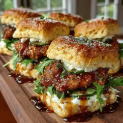 Spicy Sweet Heat: Hot Honey Chicken Biscuit Sliders