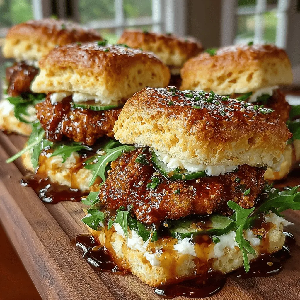 Spicy Sweet Heat: Hot Honey Chicken Biscuit Sliders