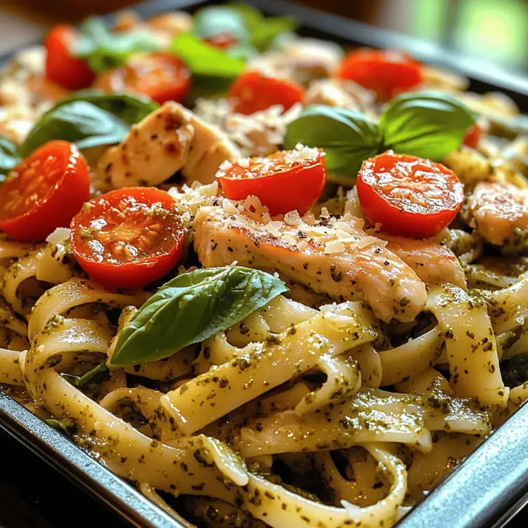 Creamy Pesto Chicken Pasta is a dish that beautifully marries the rich flavors of creamy sauce with the vibrant, herbaceous notes of pesto. This delightful recipe has captured the hearts of many home cooks and food enthusiasts alike, making it a staple in kitchens around the world. The allure of this dish lies not only in its taste but also in its simplicity and versatility, making it a perfect choice for both casual weeknight dinners and more elaborate gatherings.