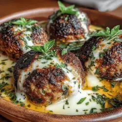 Cheesy Baked Mozzarella Stuffed Turkey Meatballs: A Flavorful Delight