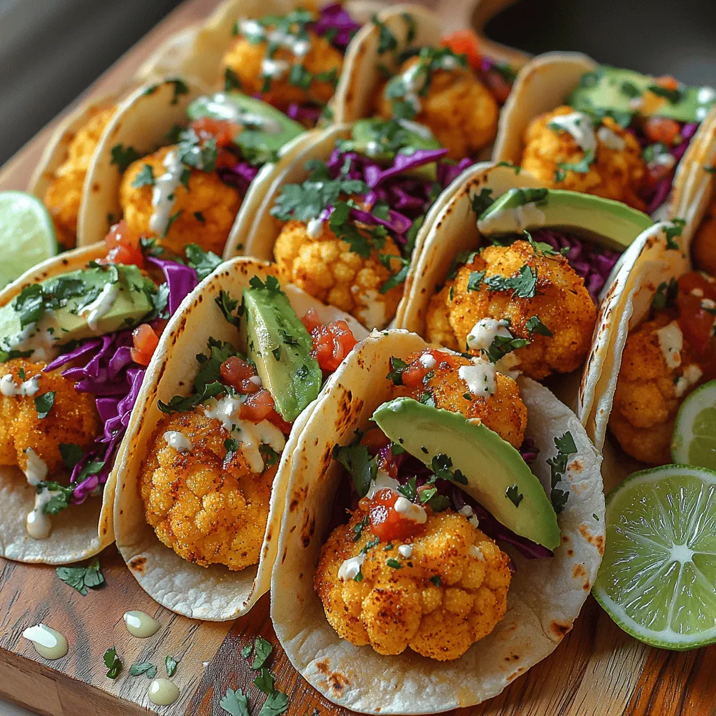 Golden Crispy Cauliflower Tacos
