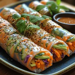 Spring rolls have long been celebrated as a vibrant and nutritious option for those seeking a light meal or snack. Their appeal lies not only in their fresh ingredients but also in their versatility. These delightful rolls can be filled with a variety of vegetables, proteins, and flavors, making them suitable for any occasion—from casual lunches and picnics to elegant appetizers at dinner parties. Whether you’re a seasoned chef or a kitchen novice, spring rolls are easy to prepare and customize to your taste.