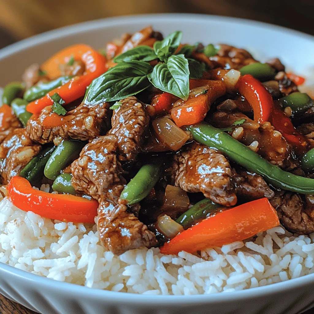Sizzling Thai Basil Beef Stir Fry is a delightful dish that brings the vibrant flavors of Thailand right into your kitchen. Known for its aromatic basil, tender beef, and a hint of heat, this stir fry is not just a meal; it's an experience. As we navigate through our busy lives, the art of cooking at home becomes increasingly significant. Preparing meals from scratch not only provides us with healthier options but also allows us to reconnect with our culinary roots and share memorable moments with family and friends. The joy of cooking—watching ingredients transform, the enticing aromas filling the air, and the satisfaction of serving a delicious meal—is a rewarding experience that goes beyond mere sustenance.
