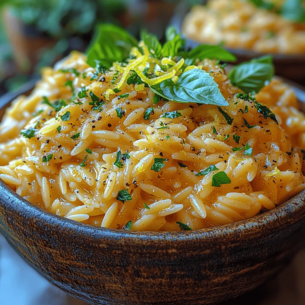Welcome to the world of Creamy Lemon Herb Orzo, a dish that perfectly embodies the harmony of creamy textures and zesty flavors. This delightful recipe stands out as a versatile option that can effortlessly transition from a comforting weeknight meal to a sophisticated side dish for special gatherings. The combination of creamy orzo, bright lemon, and fresh herbs creates a culinary experience that is not only delicious but also visually appealing.