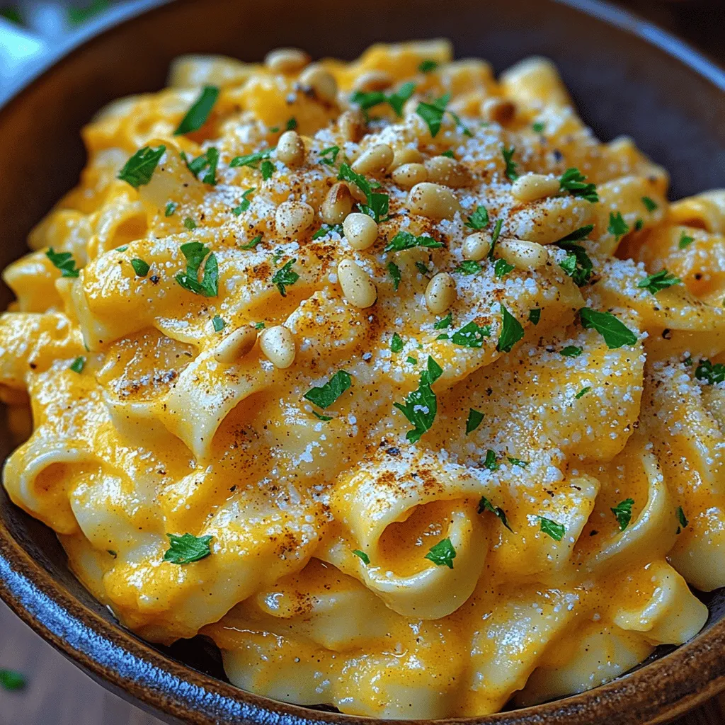One of the most important aspects of crafting a memorable Creamy Pumpkin Alfredo Pasta is the balance of flavors achieved through careful seasoning and the inclusion of cheese. After your pumpkin puree has been combined with the cream, it's time to introduce freshly grated Parmesan cheese. Not only does Parmesan bring a rich, nutty flavor, but it also helps thicken the sauce, providing that desired creamy texture. For the most authentic experience, use freshly grated cheese, as pre-grated options often contain anti-caking agents that can affect the melting quality.