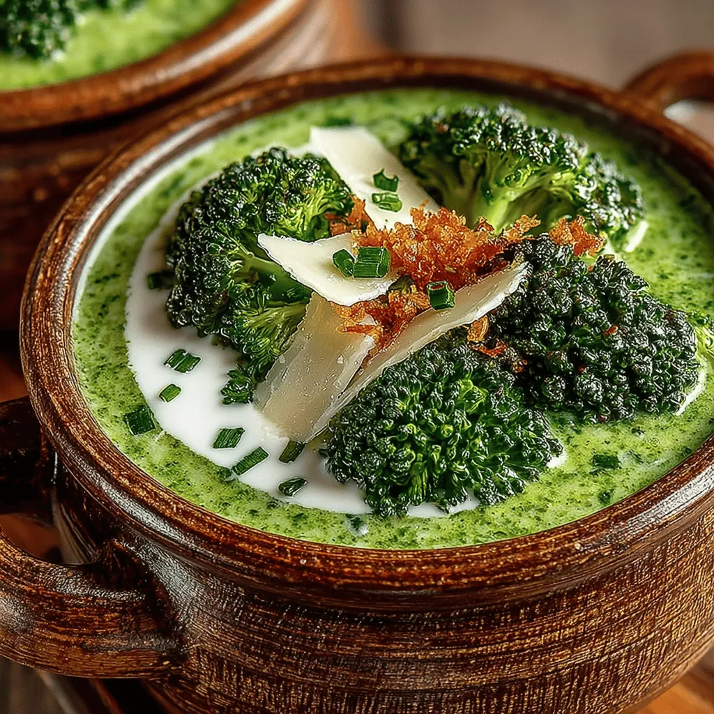 Creamy Broccoli & White Cheddar Soup