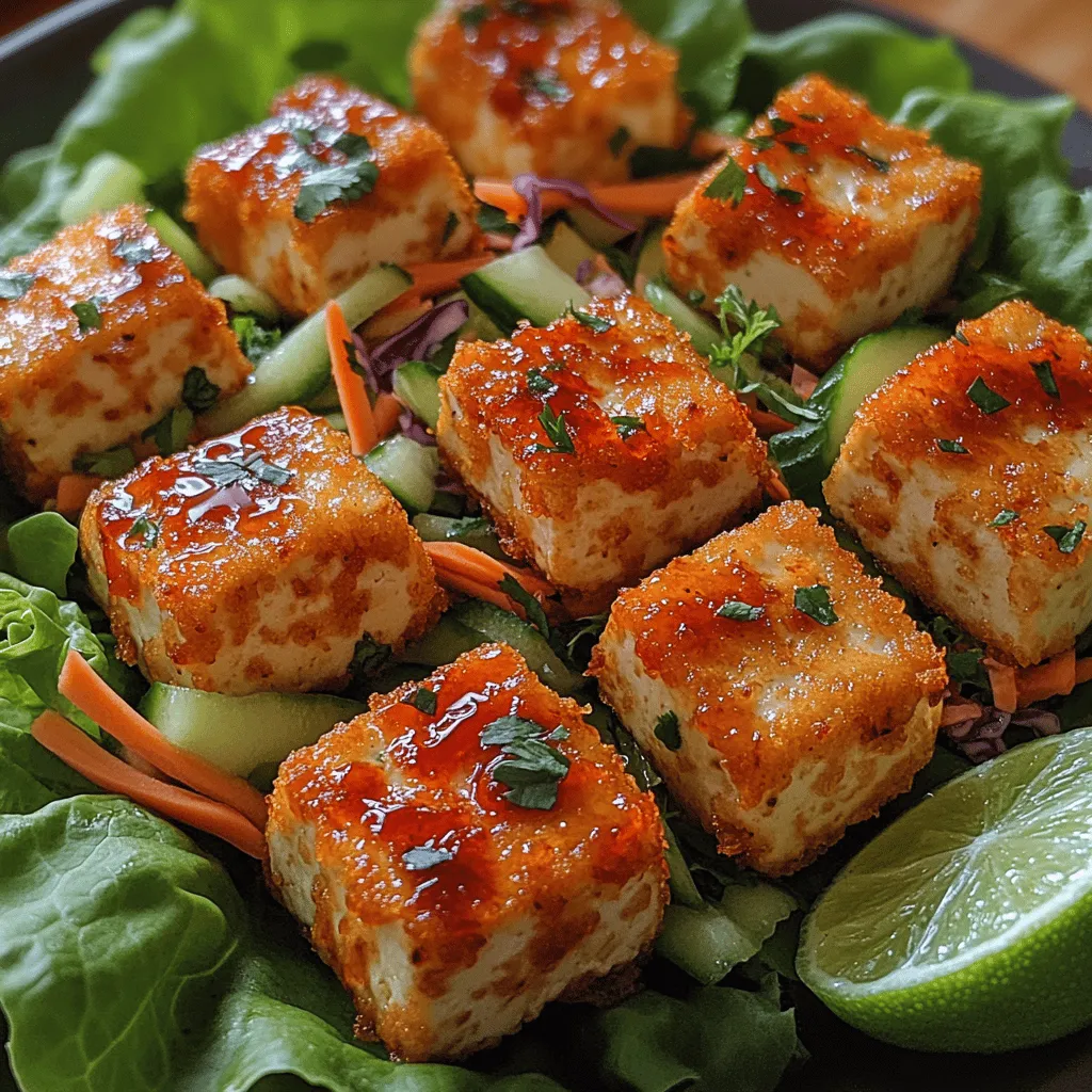 Achieving the ideal crispy texture for tofu is a critical step in making Spicy Crispy Tofu Lettuce Wraps. The goal is to create a golden-brown exterior while maintaining a soft interior. Here are some tips to help you identify when your tofu is perfectly crispy: