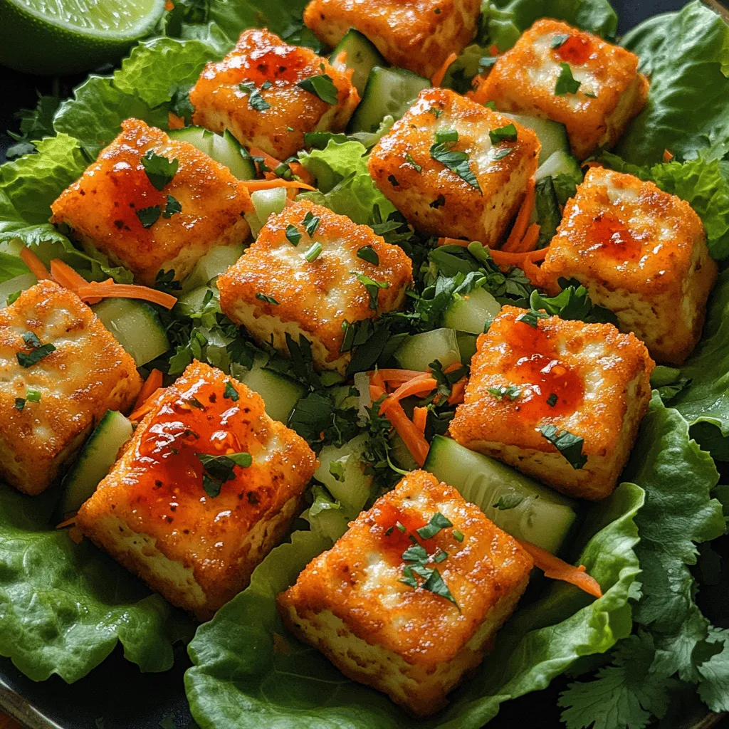 Achieving the ideal crispy texture for tofu is a critical step in making Spicy Crispy Tofu Lettuce Wraps. The goal is to create a golden-brown exterior while maintaining a soft interior. Here are some tips to help you identify when your tofu is perfectly crispy:
