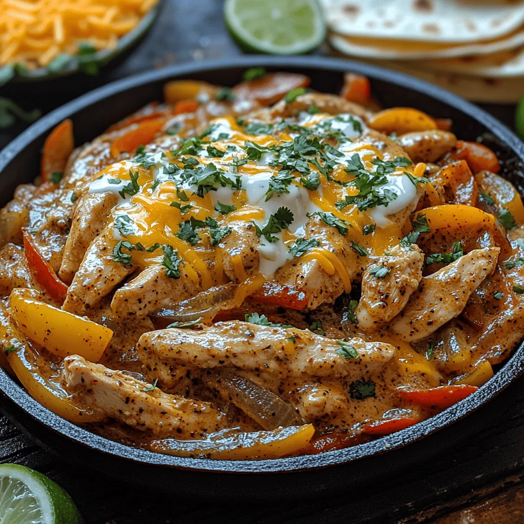Fajitas have surged in popularity over the years, becoming a staple in many households and restaurants alike. Originating from Tex-Mex cuisine, these sizzling dishes are characterized by their vibrant colors, bold flavors, and the delightful combination of grilled meats and fresh vegetables. While traditional fajitas often feature grilled steak, the versatility of the concept allows for a variety of proteins and preparations. Among the many interpretations, the Creamy Chicken Fajita Skillet stands out as a comforting and satisfying meal that is both quick to prepare and rich in flavor.