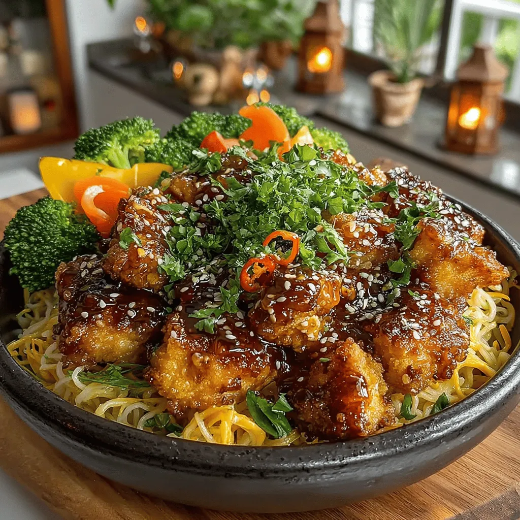 Sticky Sesame Chicken and Noodle Bowl Recipe