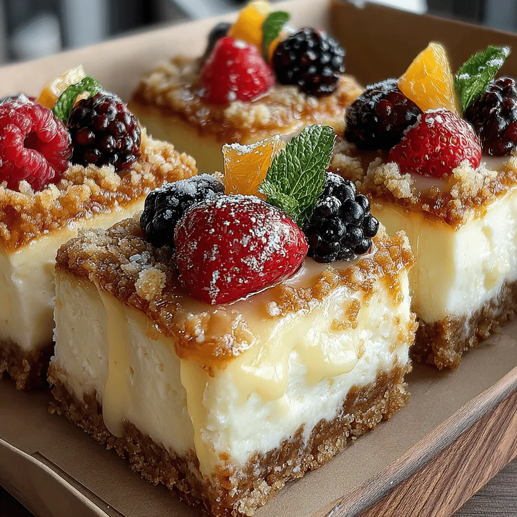To create the perfect Zesty Frozen Lemon Cheesecake Bars, it's essential to understand the role each ingredient plays in the overall composition of the dessert. Each component contributes to the texture, flavor, and ultimately, the success of this delightful treat.