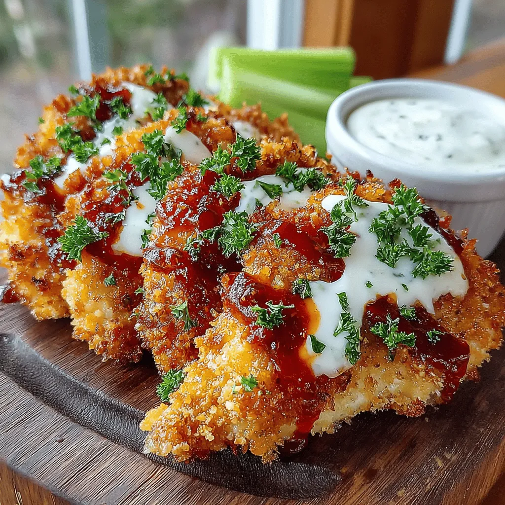Buffalo chicken tenders have carved out a special place in the hearts of food lovers everywhere. The combination of tender, juicy chicken enveloped in a crispy, golden coating, paired with the unmistakable kick of spicy buffalo sauce, makes these tenders a favorite for both casual family dinners and spirited game day gatherings. The appeal lies not only in their delightful crunch and bold flavors but also in their versatility; they can be served as an appetizer, main dish, or even as part of a vibrant salad. In this article, we will delve into the Fiery Crunch Buffalo Chicken Tenders recipe, exploring the key ingredients that elevate this dish and guiding you through the preparation process. Whether you're a seasoned cook or a kitchen novice, these tenders are sure to impress and satisfy.