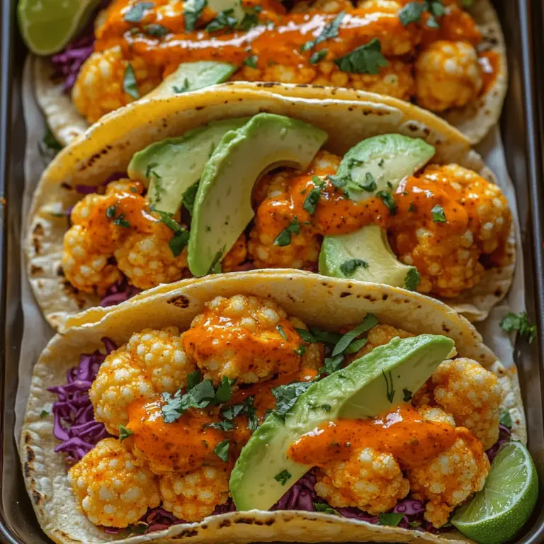 In the realm of modern cuisine, few dishes manage to capture the essence of flavor, texture, and visual appeal quite like Fiery Buffalo Cauliflower Tacos. This vibrant recipe blends the fiery heat of buffalo sauce with the satisfying crunch of roasted cauliflower, all enveloped in soft tortillas, making it a popular choice among food enthusiasts and health-conscious eaters alike. As a plant-based alternative to traditional buffalo chicken tacos, this dish has emerged as a staple in many vegan and vegetarian diets, showcasing that flavor does not have to be sacrificed for health.