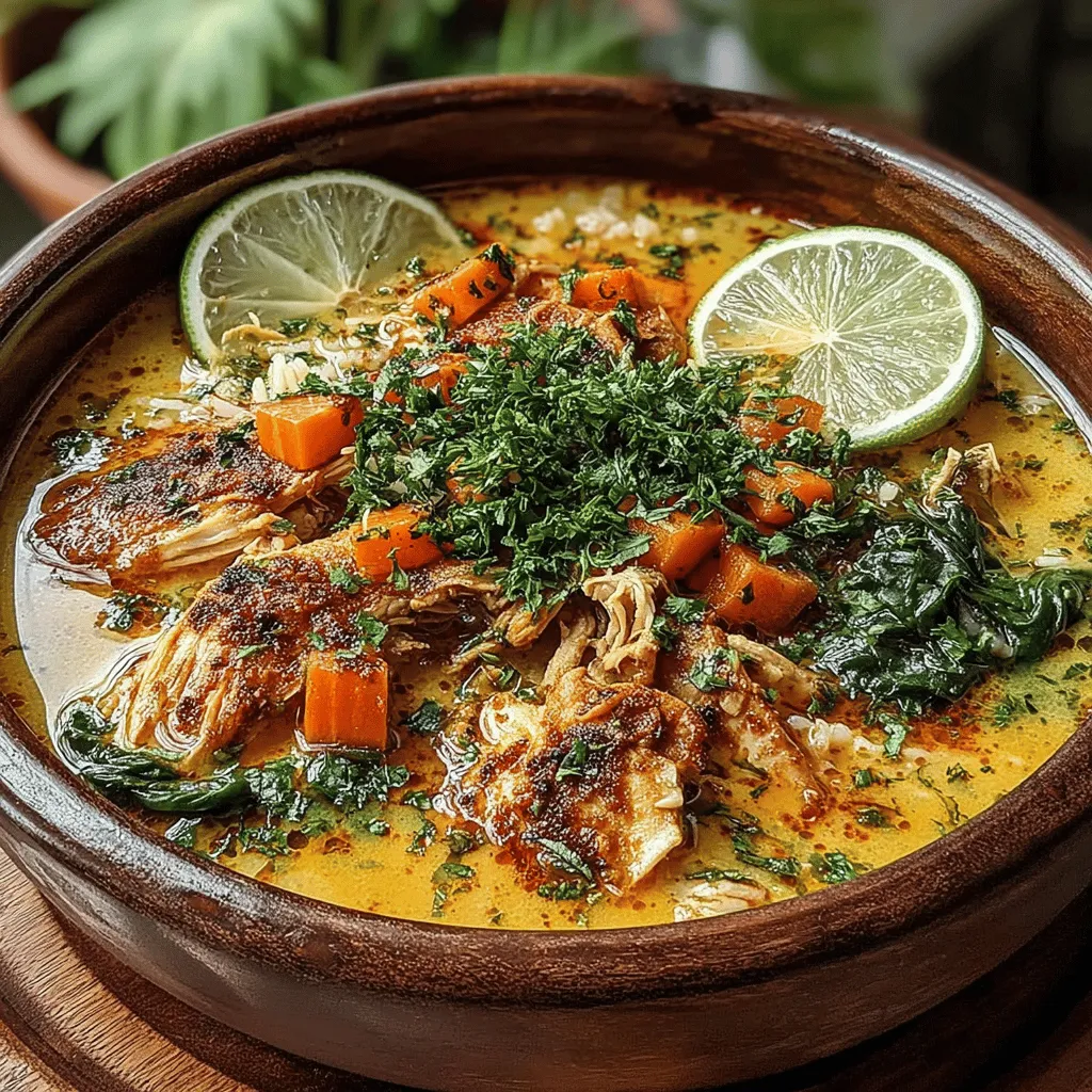Golden Turmeric Chicken Rice Soup