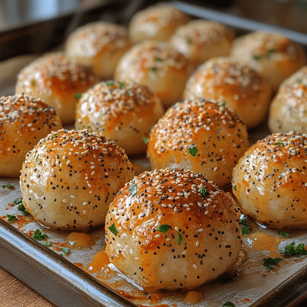 Achieving the right dough consistency is crucial for the perfect crunchy everything bagel bites. The dough should be smooth and elastic, not too sticky or dry. A well-prepared dough will yield a delightful texture that is both chewy and crispy. To check for the right consistency, perform the "windowpane test": take a small piece of dough and stretch it between your fingers. If it forms a thin, translucent membrane without tearing, you’ve got the right consistency.