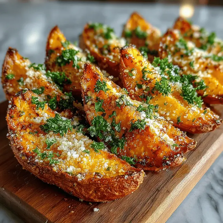 Sweet potato wedges have emerged as a beloved alternative to traditional fries, capturing the attention of health-conscious eaters and food enthusiasts alike. Their natural sweetness, vibrant color, and satisfying texture make them a versatile addition to any meal. Among the myriad of ways to prepare sweet potatoes, Garlic Parmesan Sweet Potato Wedges stand out for their unique flavor profile that combines the earthiness of sweet potatoes with a savory, cheesy punch from Parmesan, and the aromatic depth of garlic. Together, these ingredients create a dish that is not only delicious but also visually appealing and satisfying.