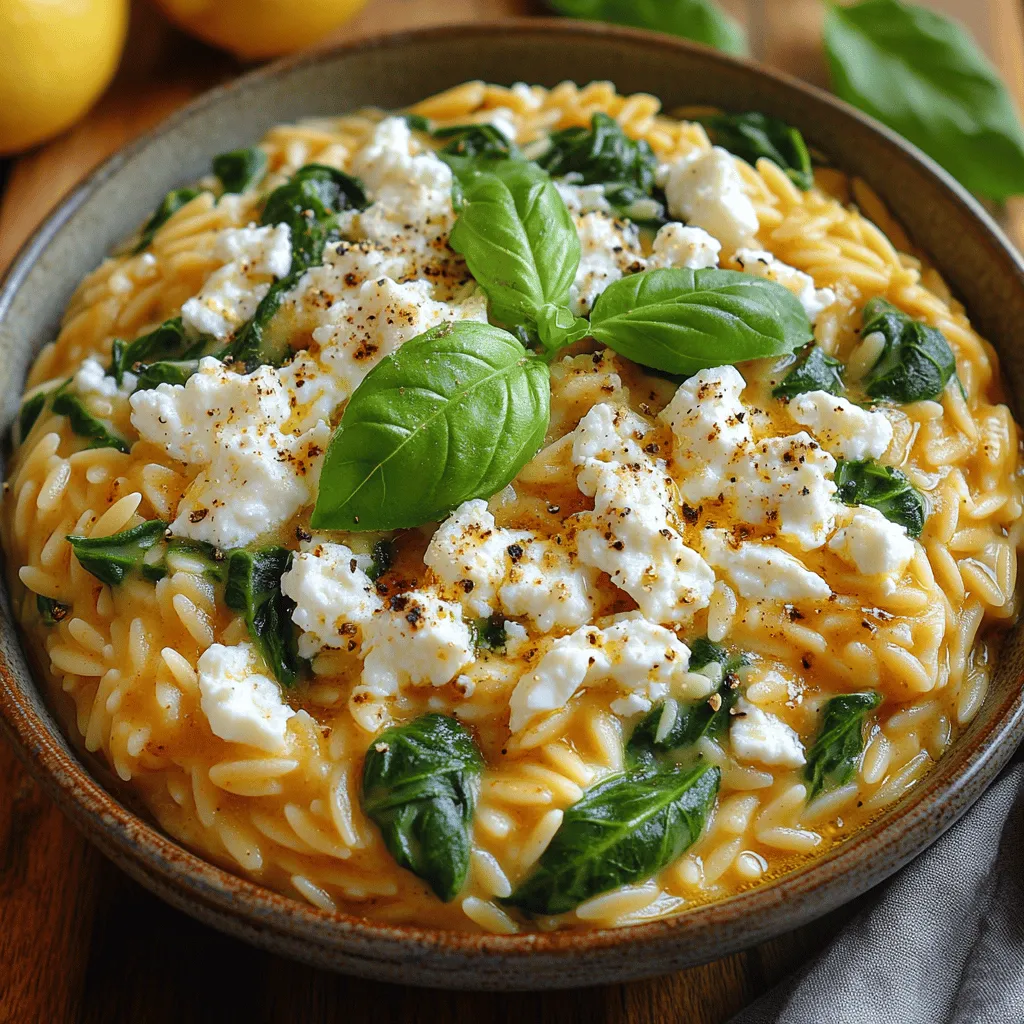 In the world of comfort food, few dishes manage to strike the perfect balance between indulgence and health as effectively as the Creamy Feta Spinach Orzo Bowl. This delightful meal brings together the rich, creamy texture of feta cheese and the vibrant, earthy flavor of fresh spinach, all set against the backdrop of tender orzo pasta. It’s a dish that’s not only visually appealing but also tantalizing to the taste buds, making it an ideal option for both casual family dinners and sophisticated gatherings.