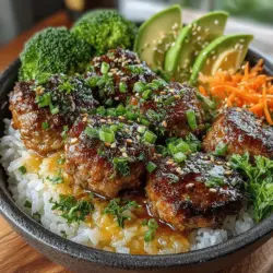 Spicy Honey Garlic Meatball Bowl Recipe