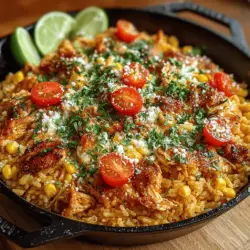 Quick & Cozy Chicken & Corn Rice Skillet