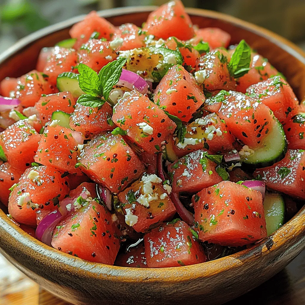 As the sun shines brighter and the days grow longer, the craving for refreshing meals intensifies. One dish that perfectly captures the essence of summer is the Zesty Feta Watermelon Salad. This vibrant salad not only looks stunning on the table but also offers a delightful combination of flavors and textures that make it an ideal choice for gatherings, picnics, and light meals. The contrast of sweet, juicy watermelon with the tangy creaminess of feta cheese creates a mouthwatering experience that is hard to resist.