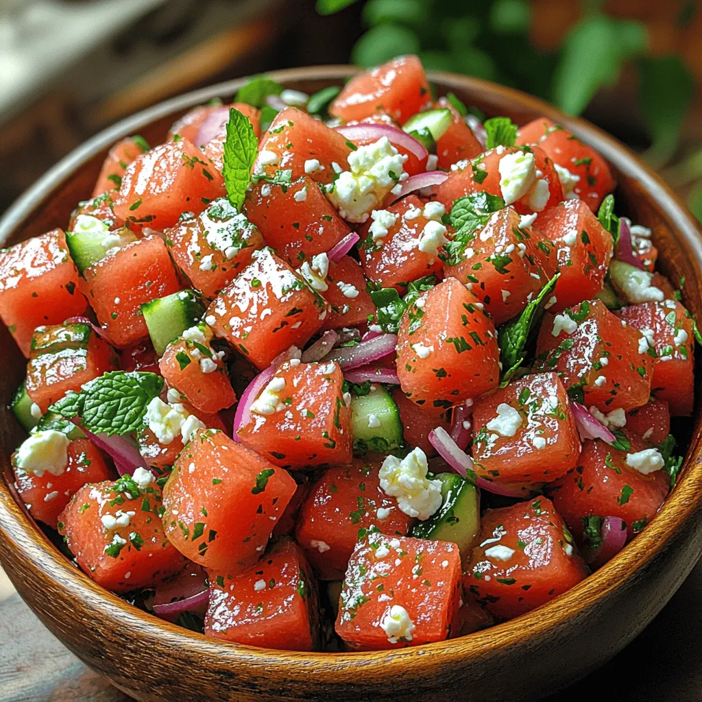 As the sun shines brighter and the days grow longer, the craving for refreshing meals intensifies. One dish that perfectly captures the essence of summer is the Zesty Feta Watermelon Salad. This vibrant salad not only looks stunning on the table but also offers a delightful combination of flavors and textures that make it an ideal choice for gatherings, picnics, and light meals. The contrast of sweet, juicy watermelon with the tangy creaminess of feta cheese creates a mouthwatering experience that is hard to resist.