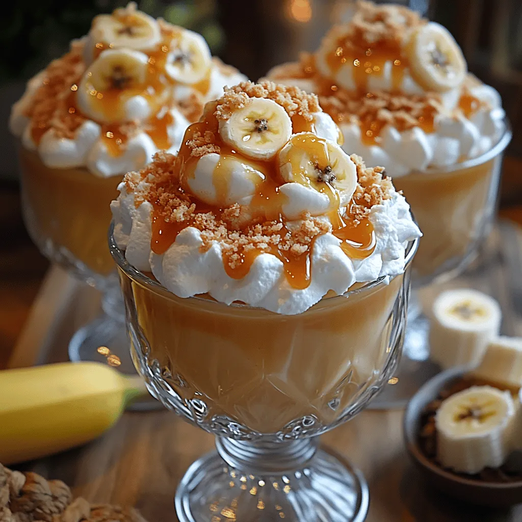 Silky Caramel Banana Panna Cotta is a delightful twist on the classic Italian dessert that captures the essence of indulgence in every spoonful. This rich and creamy treat combines the luscious flavors of ripe bananas with the warm, inviting sweetness of caramel, making it an irresistible choice for any occasion. Panna cotta, which translates to "cooked cream" in Italian, is renowned for its smooth, velvety texture and is a staple in various culinary traditions across the globe. Whether served at an elegant dinner party, a festive celebration, or simply as a comforting dessert at home, this panna cotta elevates the dining experience with its sophisticated flavor profile.