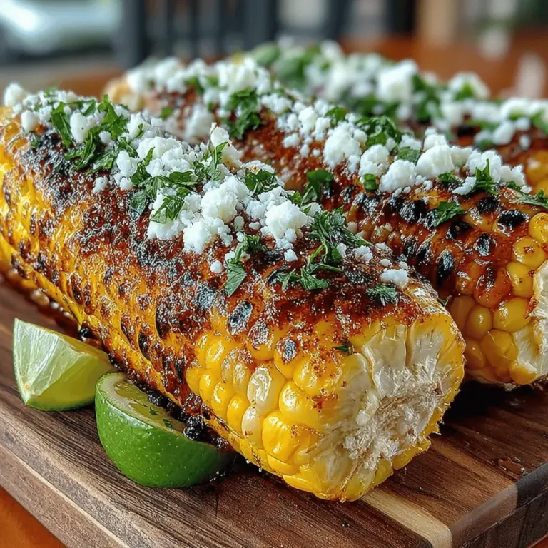 As the summer sun shines brightly and outdoor gatherings become the norm, nothing encapsulates the season quite like Smoky Grilled Corn with Chili-Lime Butter. This dish is a celebration of fresh, sweet corn transformed into a smoky delight that tantalizes the taste buds. Grilling corn enhances its natural sweetness while imparting a delicious charred flavor that makes it irresistible. What elevates this dish even further is the creamy and zesty chili-lime butter that perfectly complements the corn’s flavor, making it a standout option for barbecues, picnics, and casual dinners alike.