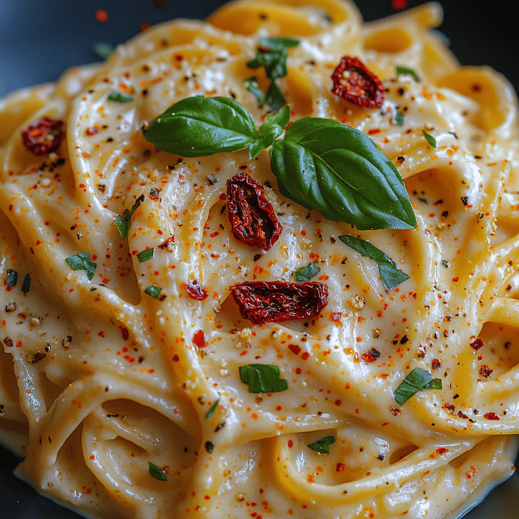 Create a warm and inviting atmosphere in your kitchen with the delightful Creamy Sun-Dried Tomato Alfredo. This recipe is a harmonious blend of rich flavors, where sun-dried tomatoes meet a velvety Alfredo sauce, making it an ideal choice for pasta lovers seeking a comforting meal. Whether you're preparing a family dinner, planning a romantic date night, or simply looking for a satisfying weeknight meal, this dish promises to please everyone at the table.