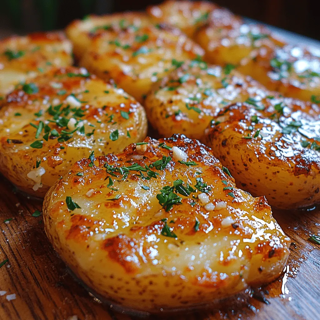 Crispy smashed garlic potatoes are a culinary treasure that can elevate any dining experience, whether it’s a cozy family dinner, a festive holiday gathering, or a casual barbecue with friends. This dish combines the comforting qualities of potatoes with the aromatic depth of garlic and herbs, resulting in a side that not only pleases the palate but also adds a touch of elegance to the table. The unique preparation method—smashed potatoes—results in an irresistible contrast of textures: a crispy exterior and a soft, fluffy interior. Their versatility makes them an excellent companion to a variety of main courses, from roasted meats to grilled vegetables.